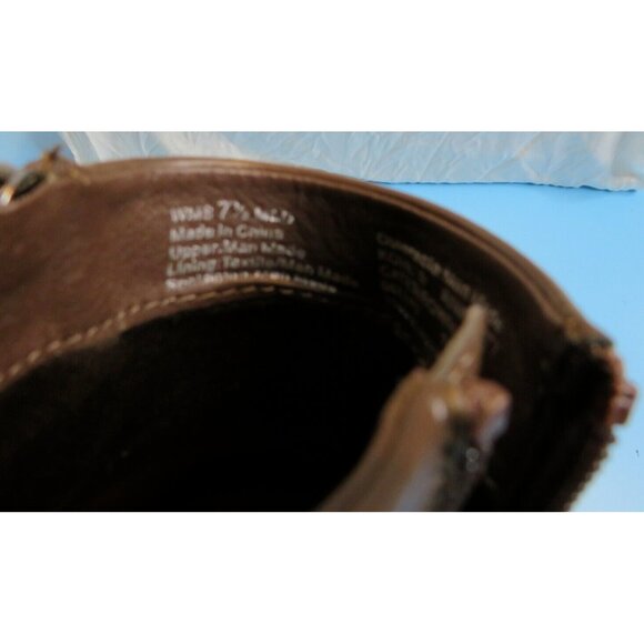 Croft&Barrow Ortholite Women's Brown Zip-Up Ankle Boots Size 7.5 MED - Picture 6 of 8